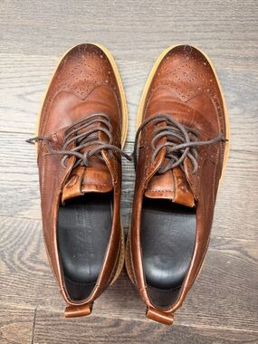 Ecco Men's Brown Brogue Wingtip Oxfords